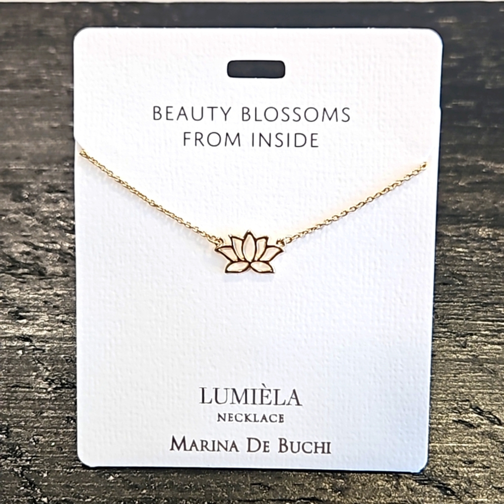 🌸 BEAUTY BLOSSOMS FROM INSIDE * Lumiela Necklace * Initial Name Chain 🌸